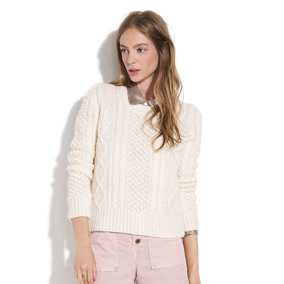 Alexa Chung for Madewell Aimee Fisherman Knit pullover XS - Picture 3 of 9